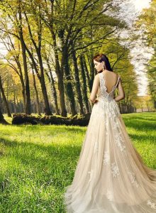 bride in the woods