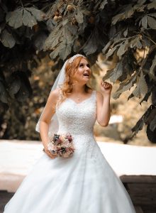 bride under a tree